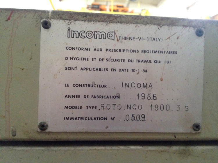Roller coating machines - Incoma - Rotoinco 1800/3S